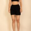 Two-Piece Fitted Crop Tee and Drawstring Shorts Set