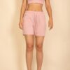 Two-Piece Fitted Crop Tee and Drawstring Shorts Set