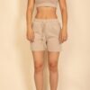 Two-Piece Fitted Crop Tee and Drawstring Shorts Set