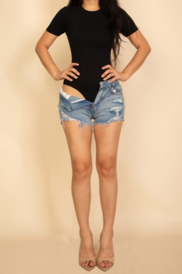 Short Sleeve Crew Neck Bodysuit – Lightweight Stretch