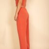 Scoop-Neck Button Vest & Wide-Leg Pants Set