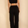 Cotton French Terry Crop Top & Wide-Leg Lounge Set