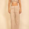 Cotton French Terry Crop Top & Wide-Leg Lounge Set