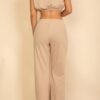 Cotton French Terry Crop Top & Wide-Leg Lounge Set