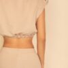 Cotton French Terry Crop Top & Wide-Leg Lounge Set