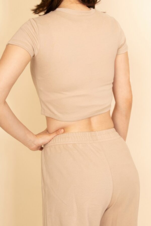 Crop Tee and Wide-Leg Lounge Set – Soft Knit