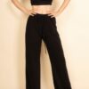 Crop Tee and Wide-Leg Lounge Set – Soft Knit