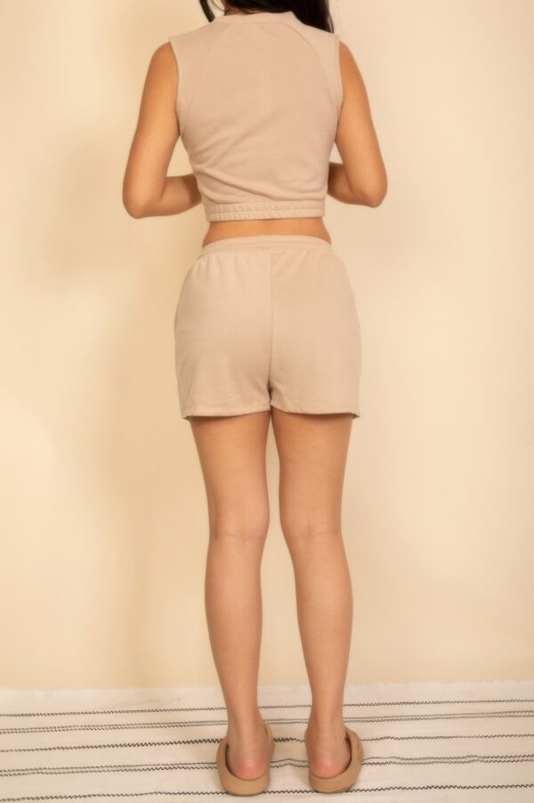 French Terry Crop Top and Shorts Set