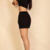French Terry Crop Top and Shorts Set