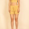 Ribbed Knit Lounge Set – Cropped Tee and Drawstring Shorts