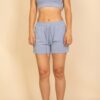 Ribbed Knit Lounge Set – Cropped Tee and Drawstring Shorts