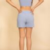 Ribbed Knit Lounge Set – Cropped Tee and Drawstring Shorts
