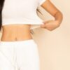 Ribbed Knit Lounge Set – Cropped Tee and Drawstring Shorts