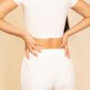 Ribbed Knit Lounge Set – Cropped Tee and Drawstring Shorts