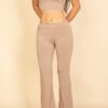 Ribbed Crop Tank & High-Rise Flare Pants Set