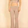 Ribbed Crop Tank & High-Rise Flare Pants Set