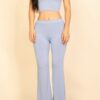 Ribbed Crop Tank & High-Rise Flare Pants Set