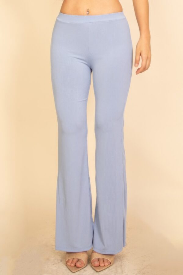 Ribbed Crop Tank & High-Rise Flare Pants Set