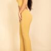 Ribbed Crop Tank & High-Rise Flare Pants Set