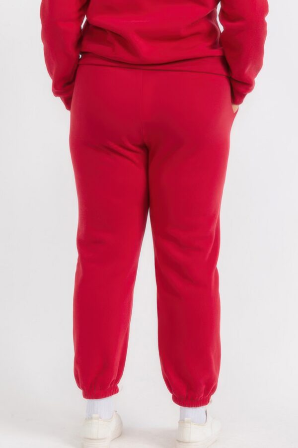 Plus Size Poly Fleece High-Waist Joggers with Pockets
