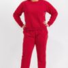 Plus Size Poly Fleece High-Waist Joggers with Pockets