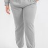 Plus Size Poly Fleece High-Waist Joggers with Pockets