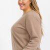 Plus Size Poly Fleece Crewneck Pullover – Ribbed Hem