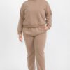Plus Size Poly Fleece Crewneck Pullover – Ribbed Hem