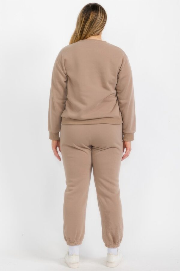 Plus Size Poly Fleece Crewneck Pullover – Ribbed Hem