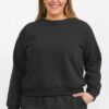 Plus Size Poly Fleece Crewneck Pullover – Ribbed Hem