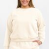Plus Size Poly Fleece Crewneck Pullover – Ribbed Hem