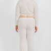 Plus Size French Terry Cropped Pullover & Joggers Set