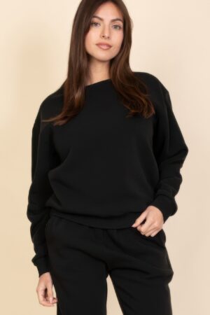 Poly Fleece Crewneck Pullover – Relaxed Fit
