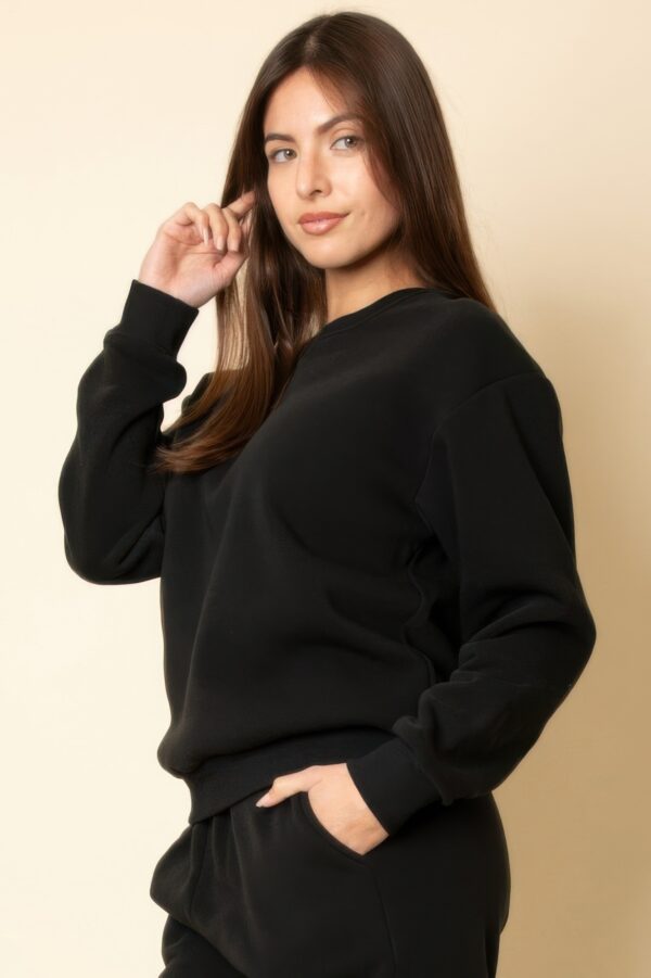 Poly Fleece Crewneck Pullover – Relaxed Fit