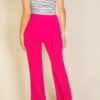 High-Waist Stretch Crepe Flare Pants