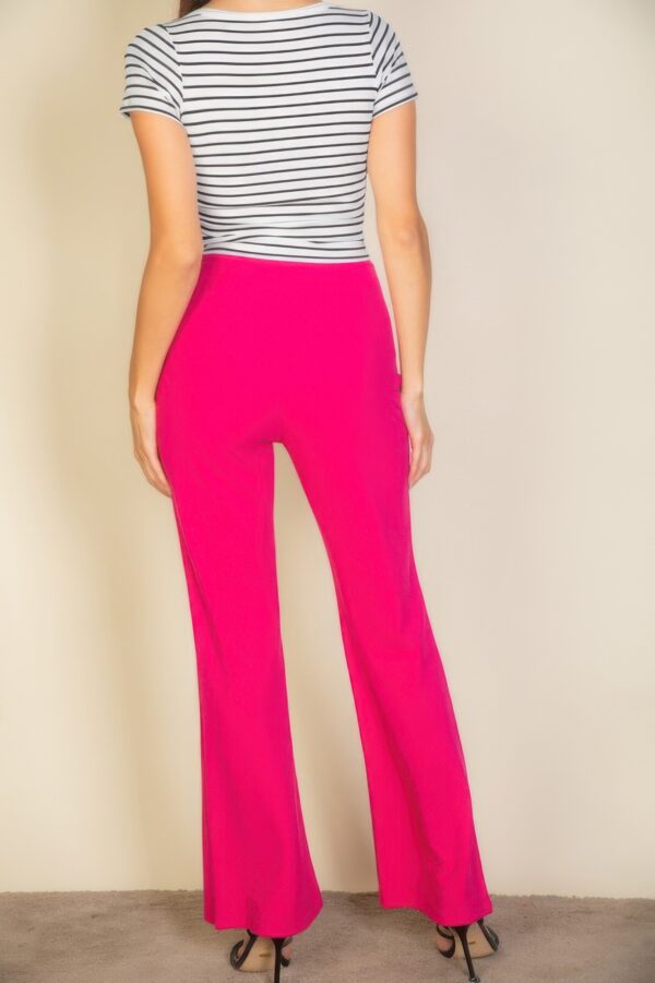 High-Waist Stretch Crepe Flare Pants