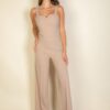 Notched-Neck Cami Jumpsuit – Wide-Leg Silhouette