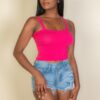 Cropped Square-Neck Tank Top