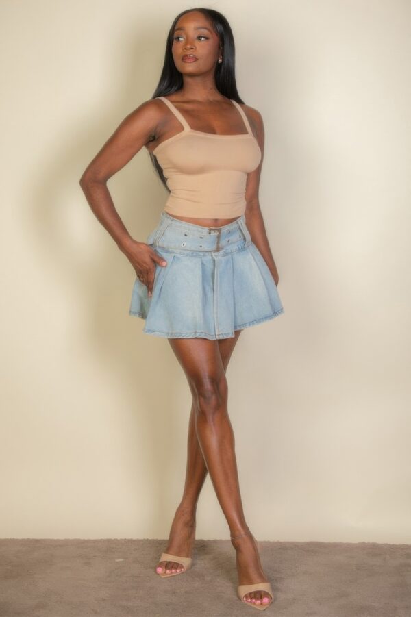 Cropped Square-Neck Tank Top