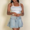 Cropped Square-Neck Tank Top