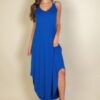 Double-Strap Cami Loose-Fit Dress with Side Slits