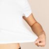 Ribbed Short-Sleeve Round-Neck Top – Slim Fit