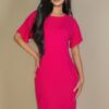 Double-Fold Sleeve Mini Dress – Relaxed Lightweight