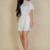 Double-Fold Sleeve Mini Dress – Relaxed Lightweight