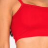 Ribbed Knit Cami Crop Top – Square Neckline