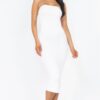 Strapless Tube Bodycon Midi Dress – Streamlined Silhouette