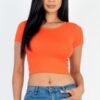 Short Sleeve Roundneck Crop Top – Fitted Crop