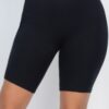 High-Waist Bike Shorts – Knee-Length Stretch