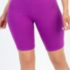 High-Waist Bike Shorts – Knee-Length Stretch