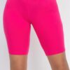 High-Waist Bike Shorts – Knee-Length Stretch